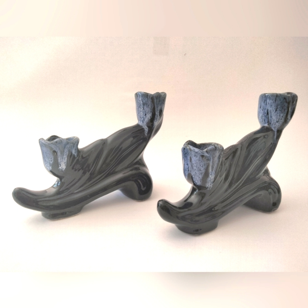 Vintage Van Briggle candle holders (pair)